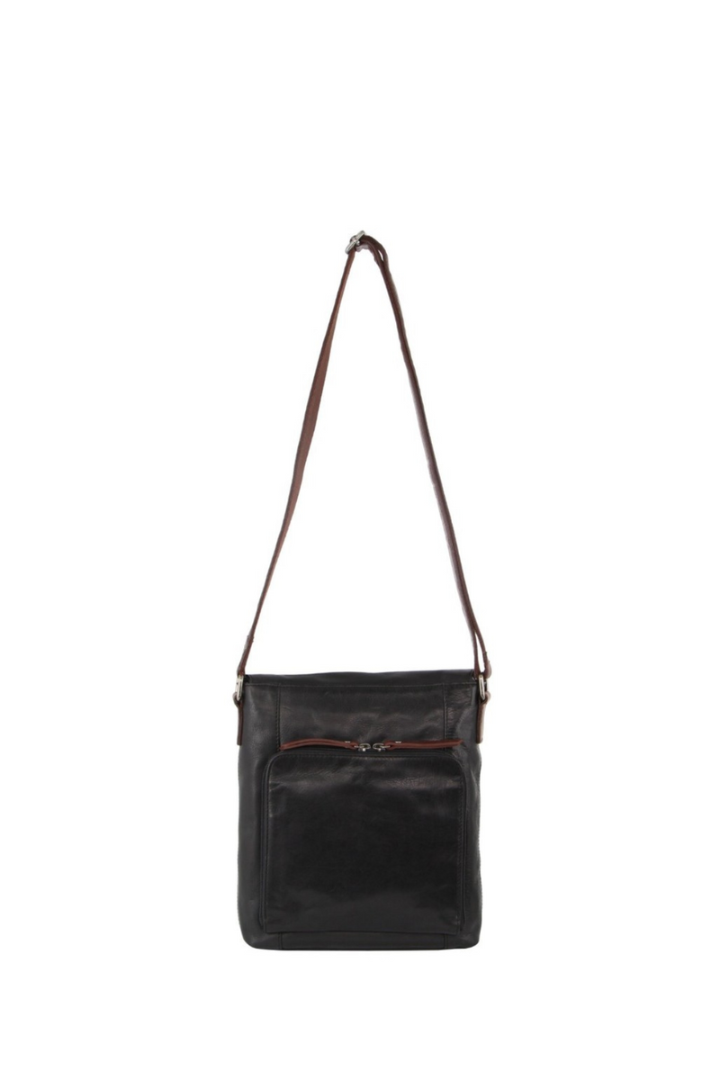 Nappa Leather Crossbody Bag with Flap