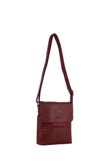 Nappa Leather Crossbody Bag with Flap