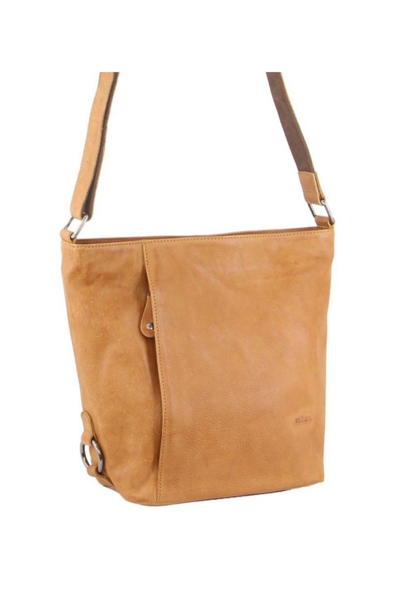 Nappa Leather Bucket Handbag