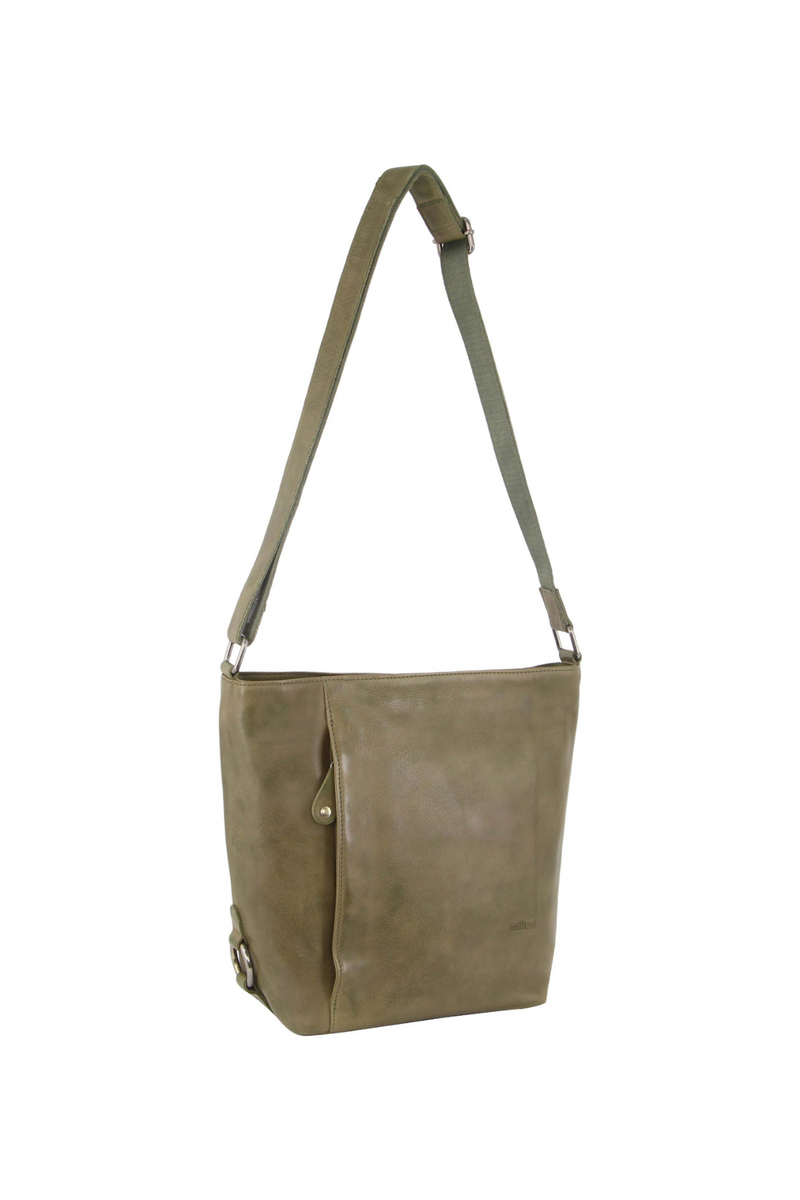 Nappa Leather Bucket Handbag