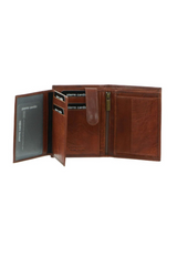 Rustic Leather Tri-Fold Men's Wallet