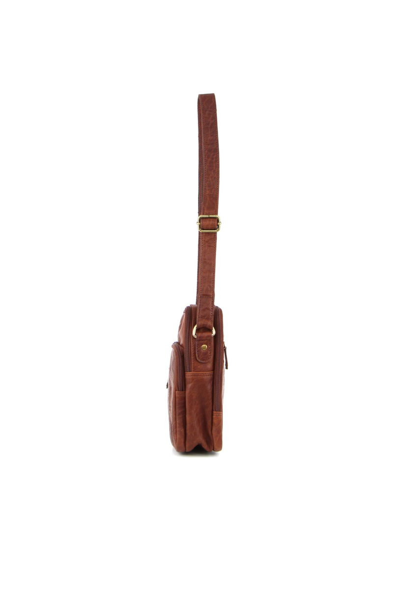 Rustic Leather Crossbody Bag