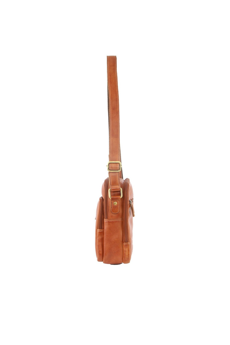 Rustic Leather Crossbody Bag