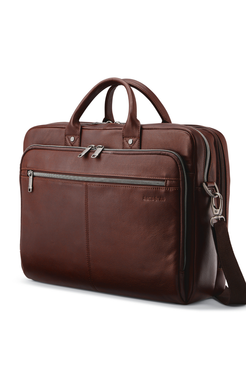 Sam Classic Leather Toploader Briefcase